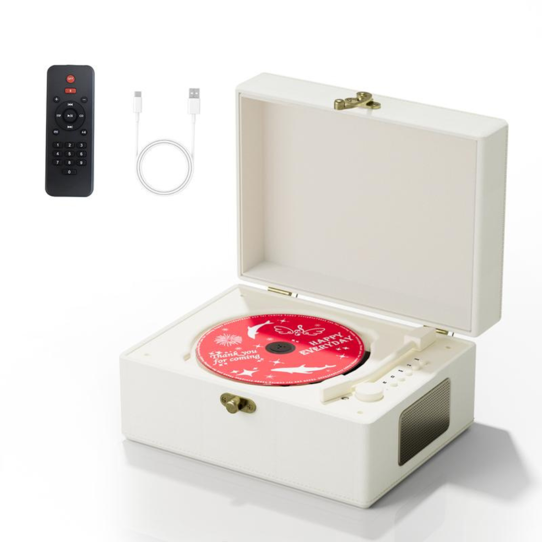 RetroSound Portable CD Player with Bluetooth Speakers