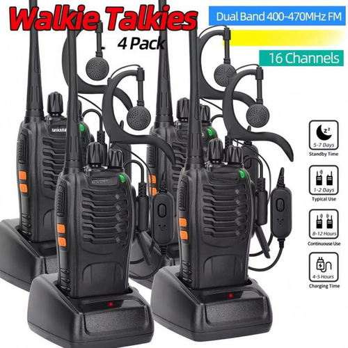 RangePro Long-Range Two-Way Radio Set (4 Pack)