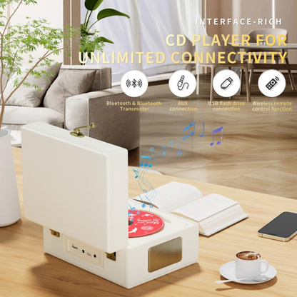 RetroSound Portable CD Player with Bluetooth Speakers