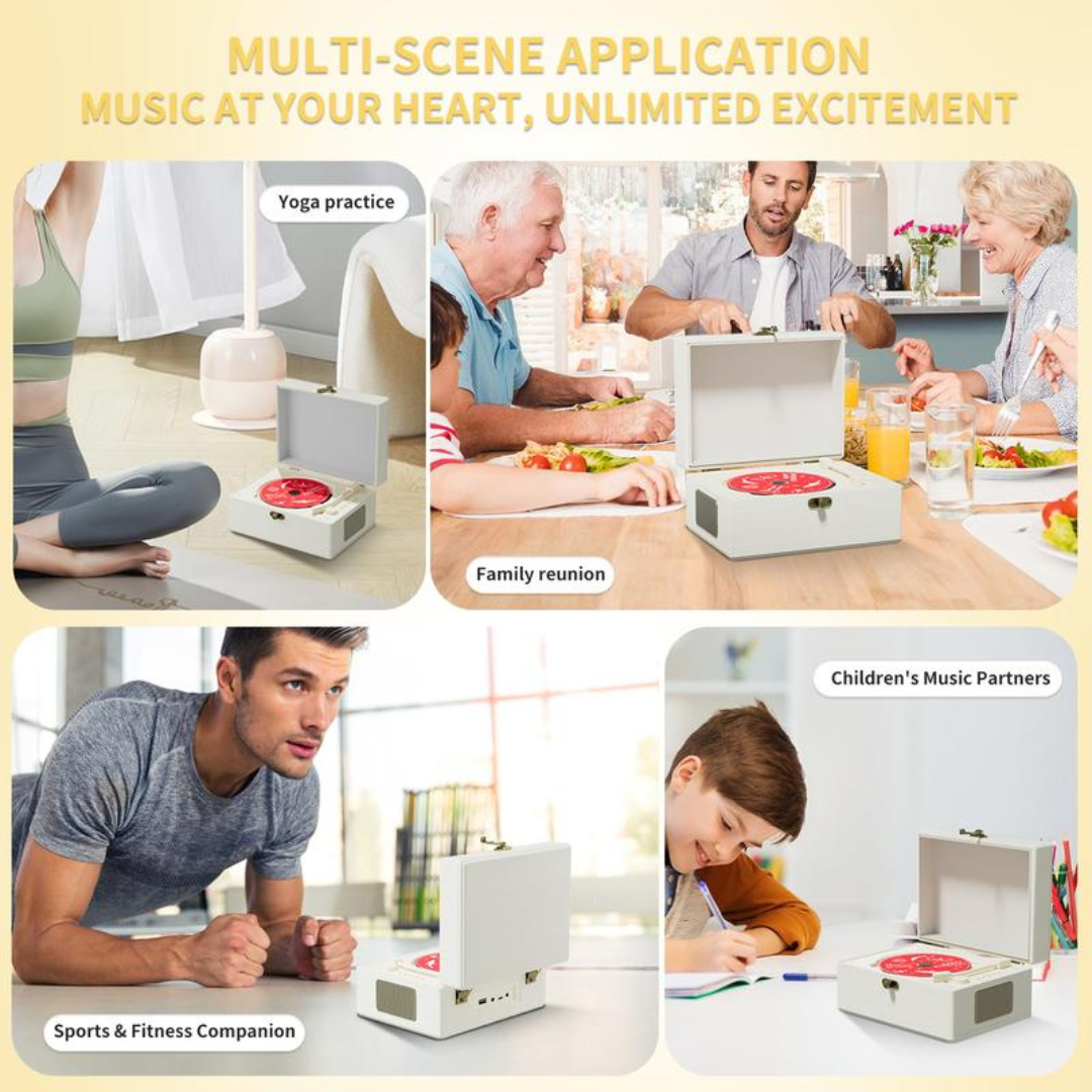 RetroSound Portable CD Player with Bluetooth Speakers